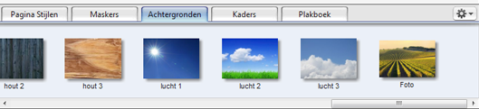 Tabblad Achtergronden Tabblad Achtergronden