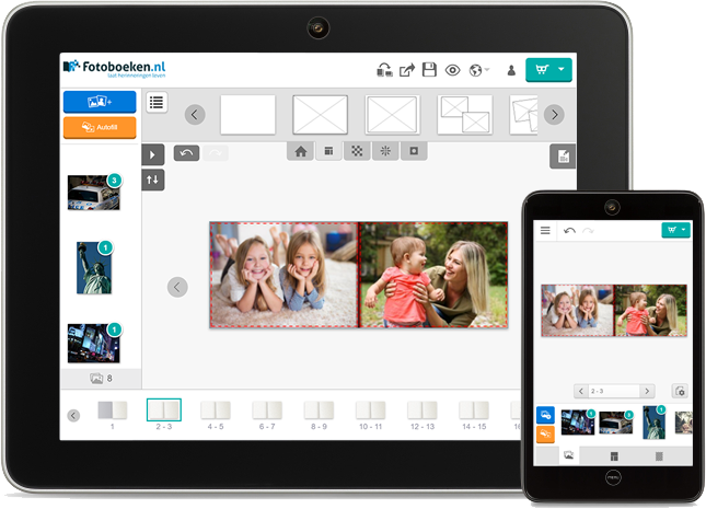 Fotoalbum maken op mobiel of tablet