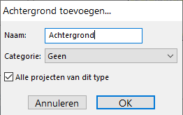 Achtergrond toevoegen venster