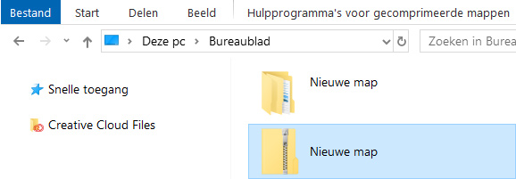 Gecomprimeerde map gemaakt