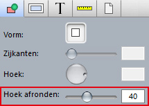 Hoek afronden opties