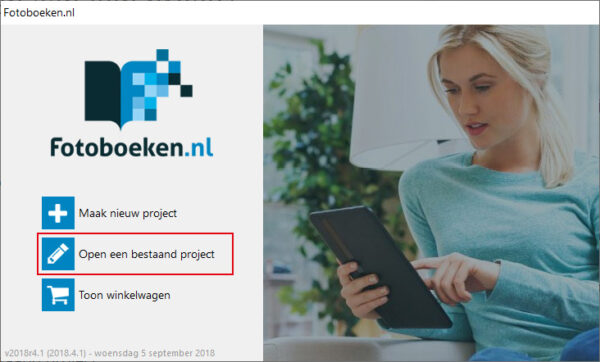 Open een bestaand project