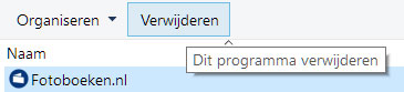 Programma verwijderen