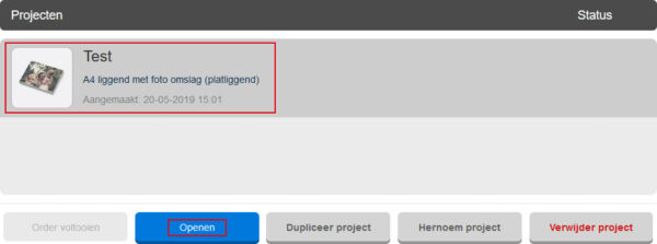 Project openen online