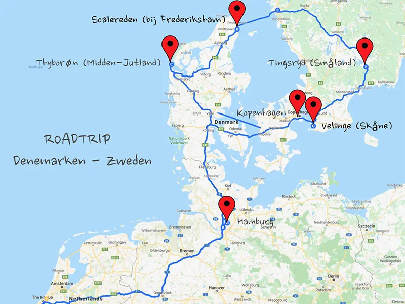 Roadtrip route