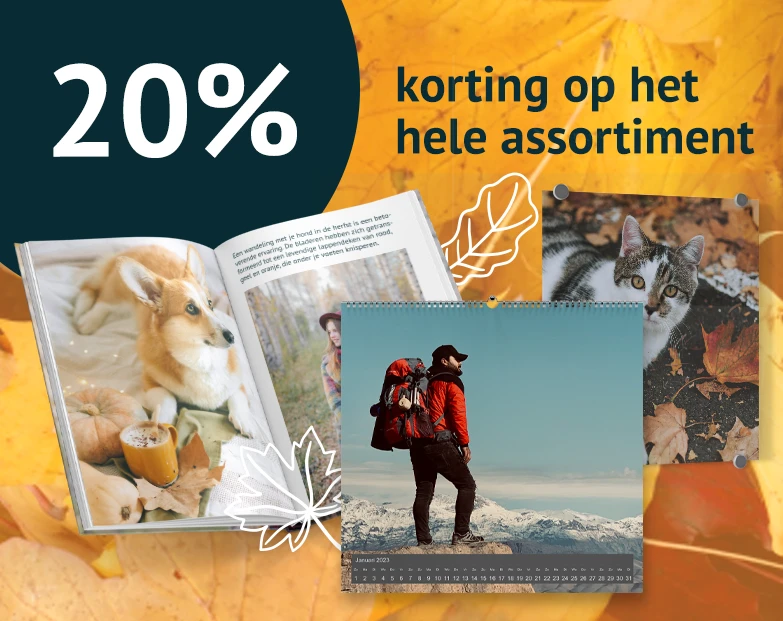 HERFST23 20% korting op het hele assortiment
